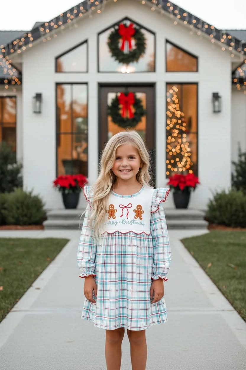 Embroidery Gingerbread Cookie dress