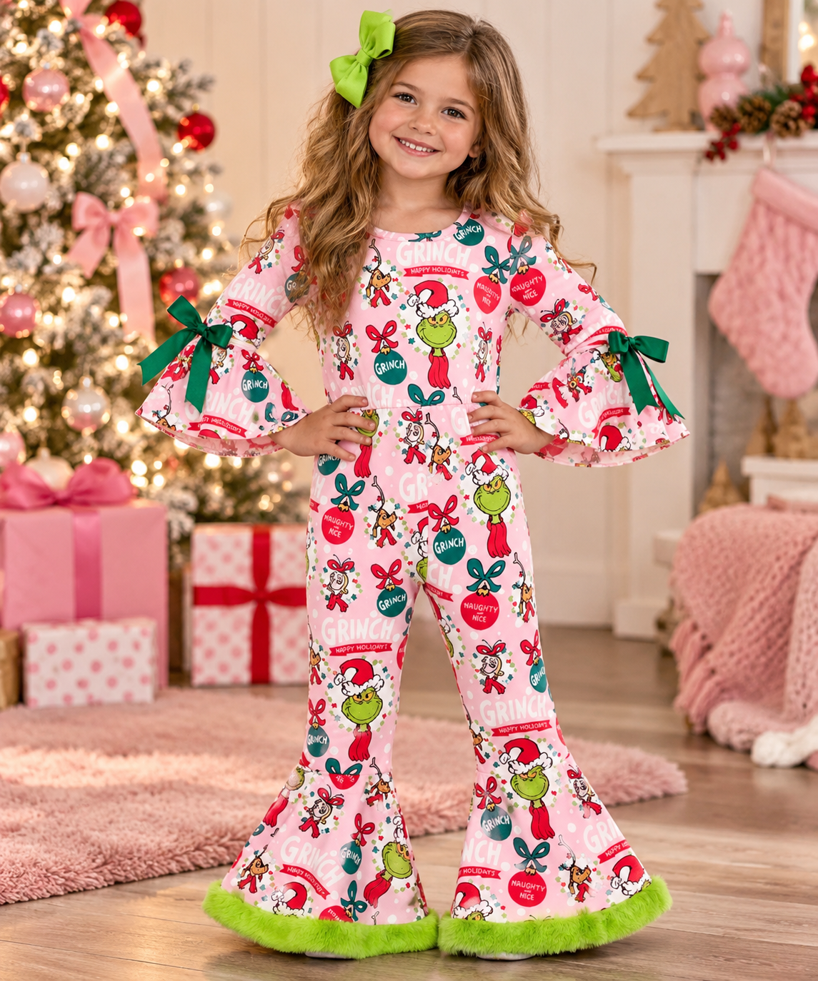 Pink Christmas Jumpsuit